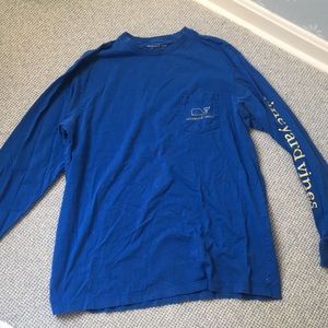 Dark blue VINEYARD VINES long sleeve pocket tee